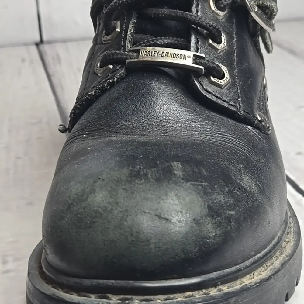 Harley Davidson Faded Glory Boots Women's Size 8.5 Black Leather Buckle 81024 - Picture 9 of 14